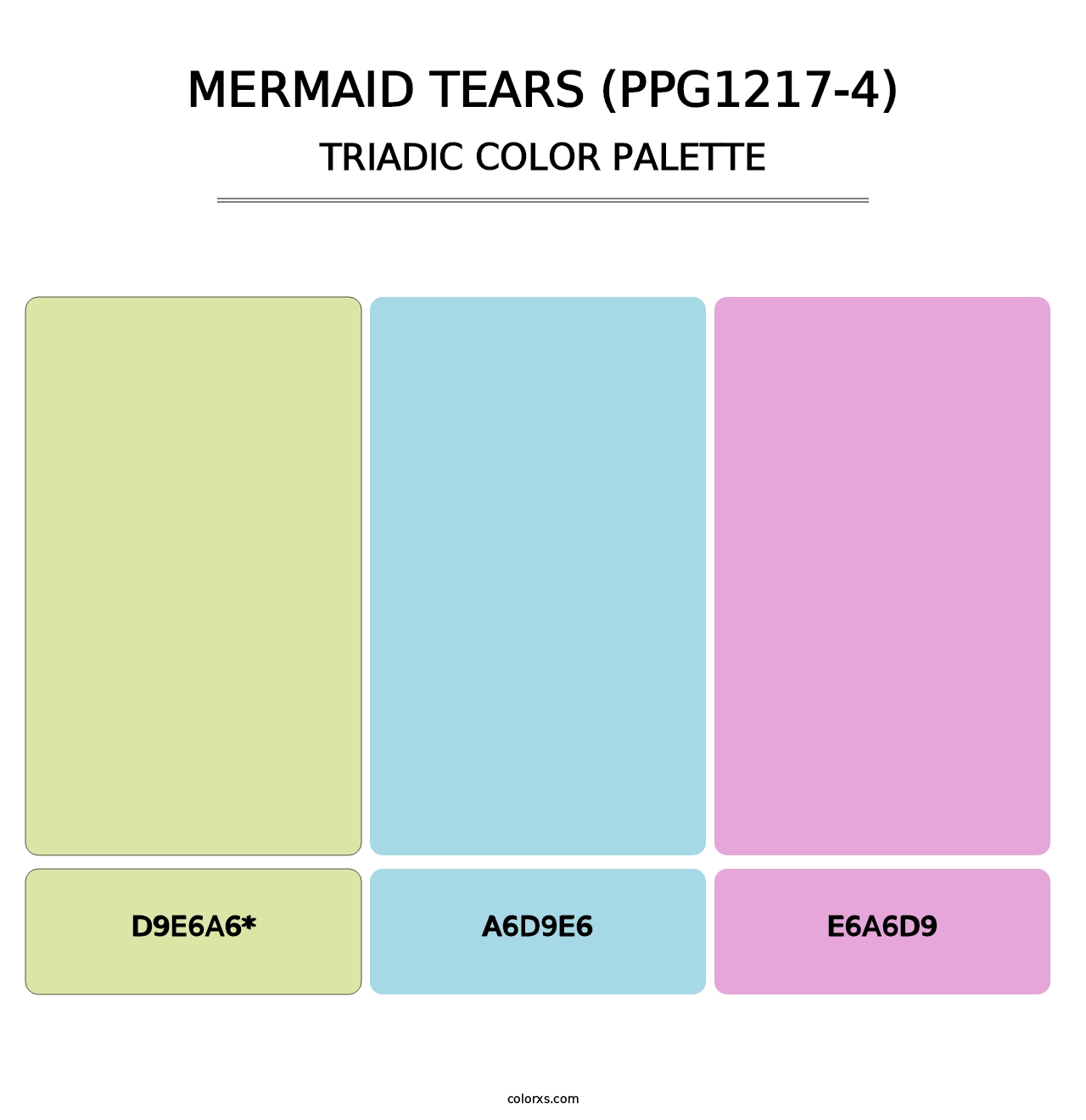 Mermaid Tears (PPG1217-4) - Triadic Color Palette