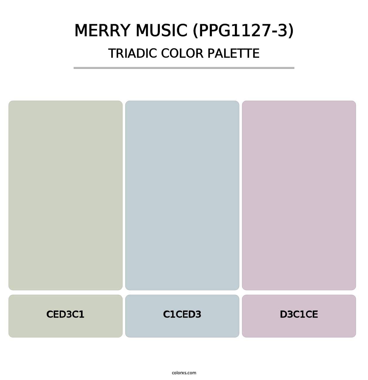 Merry Music (PPG1127-3) - Triadic Color Palette