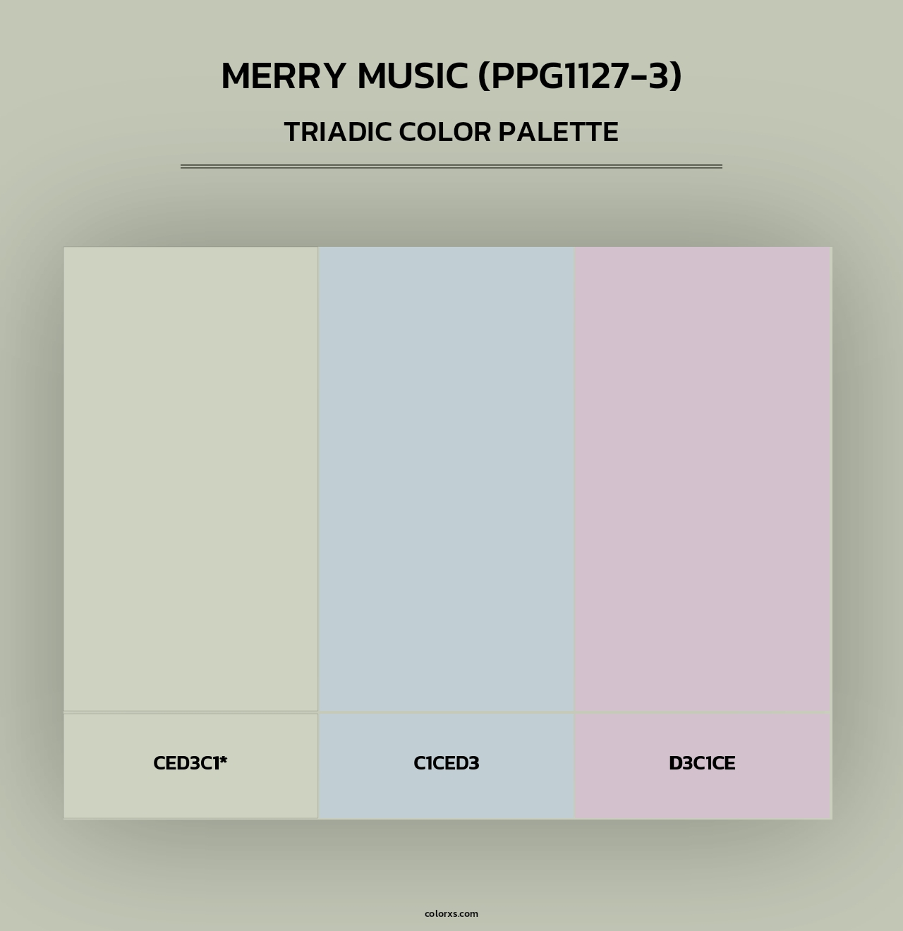 Merry Music (PPG1127-3) - Triadic Color Palette