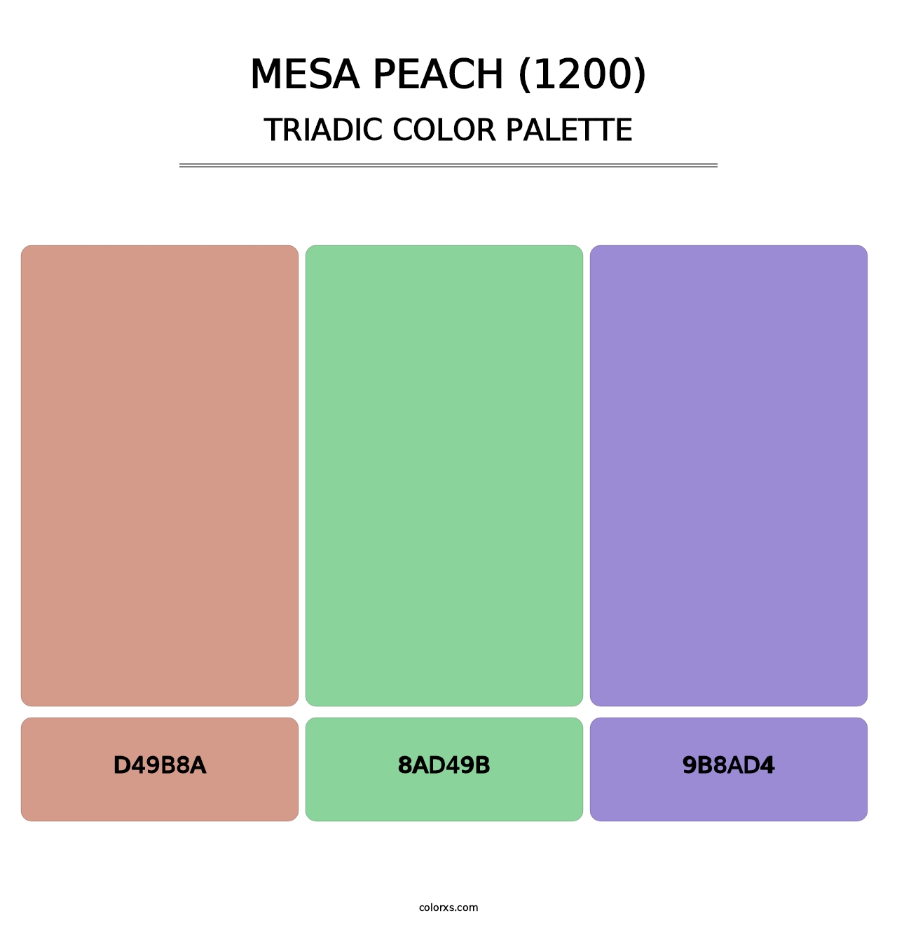 Mesa Peach (1200) - Triadic Color Palette