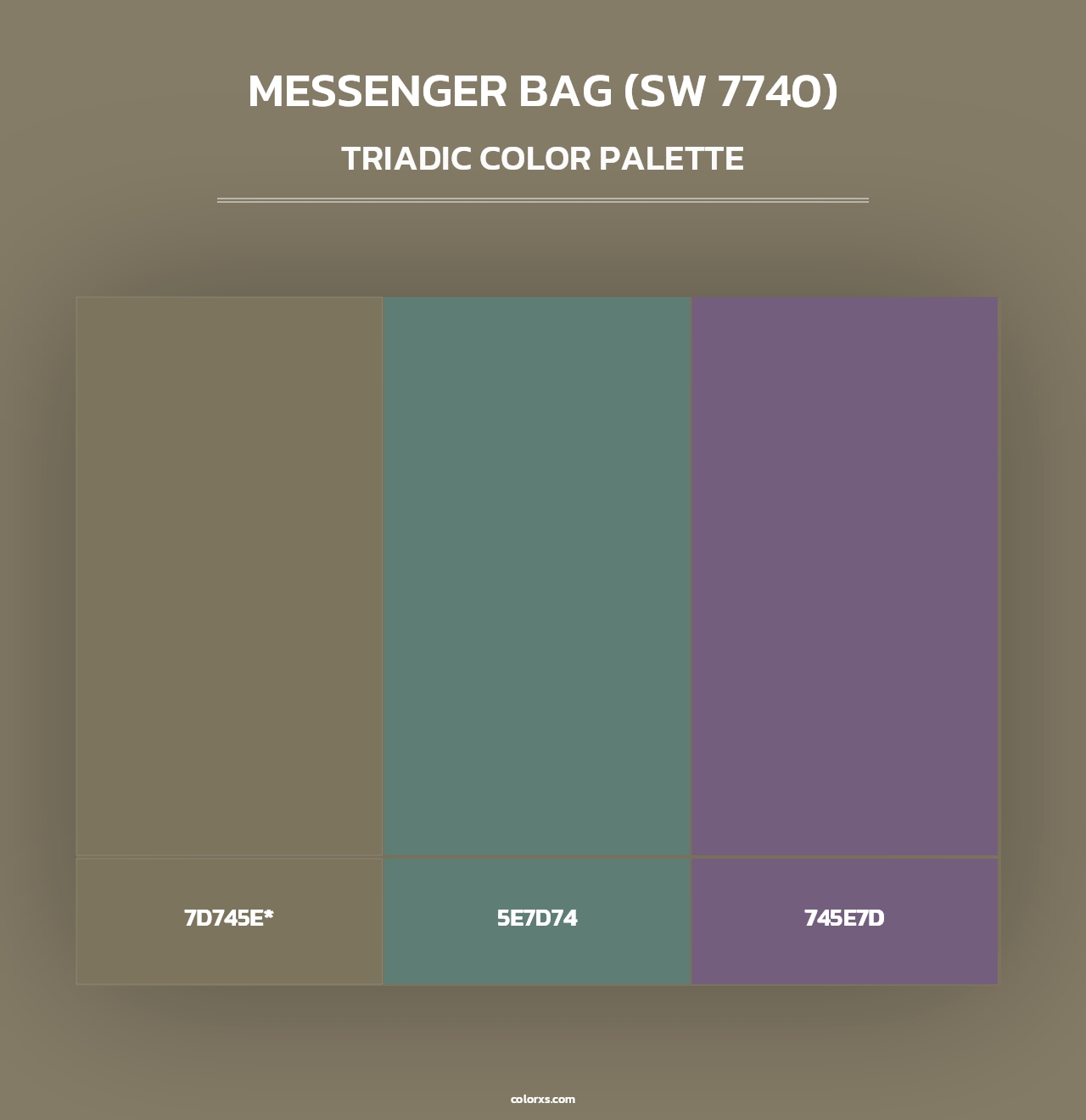 Messenger Bag (SW 7740) - Triadic Color Palette