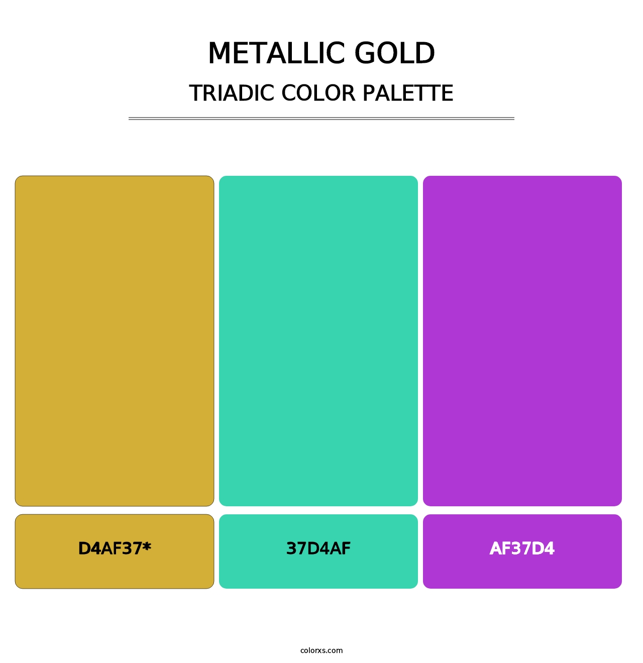 Metallic Gold - Triadic Color Palette