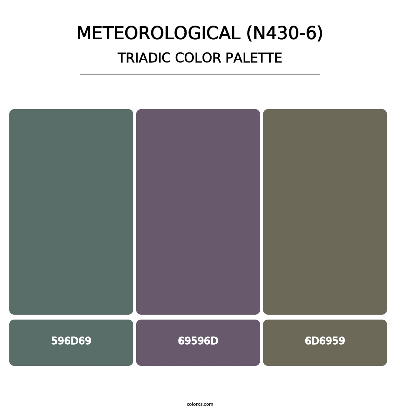 Meteorological (N430-6) - Triadic Color Palette