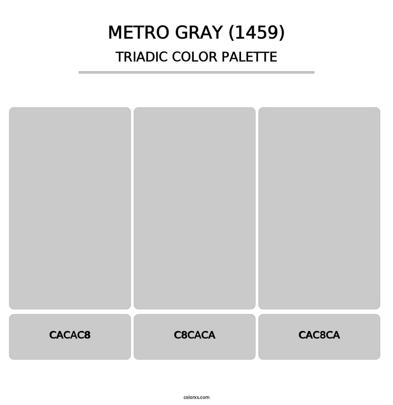 Metro Gray (1459) - Triadic Color Palette