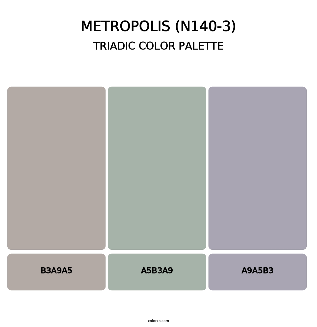 Metropolis (N140-3) - Triadic Color Palette