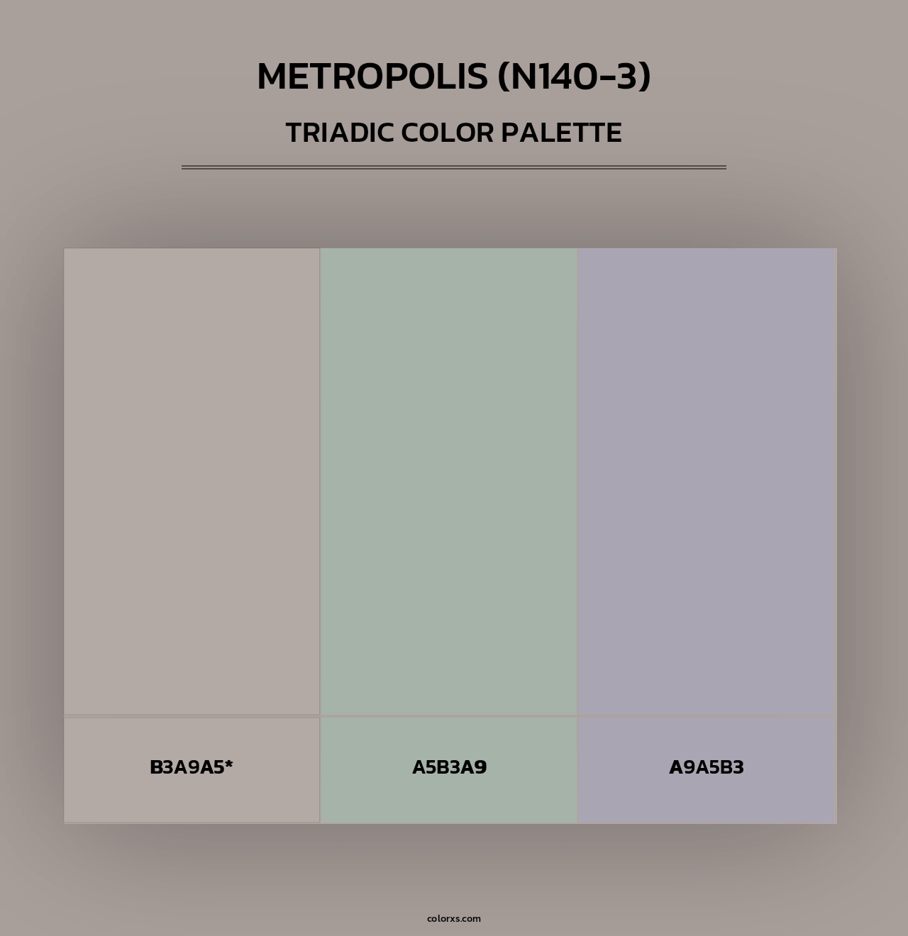 Metropolis (N140-3) - Triadic Color Palette