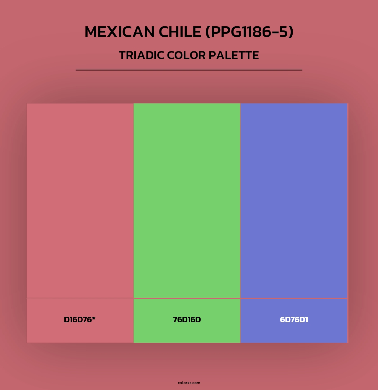 Mexican Chile (PPG1186-5) - Triadic Color Palette