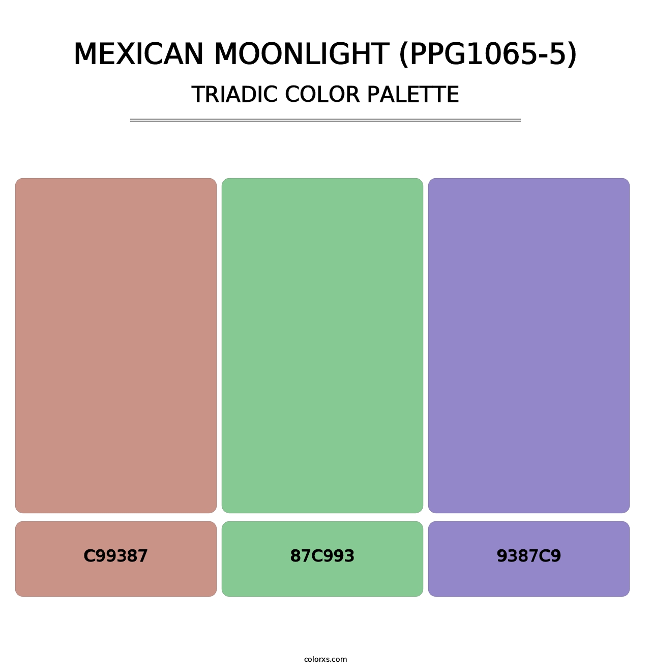 Mexican Moonlight (PPG1065-5) - Triadic Color Palette