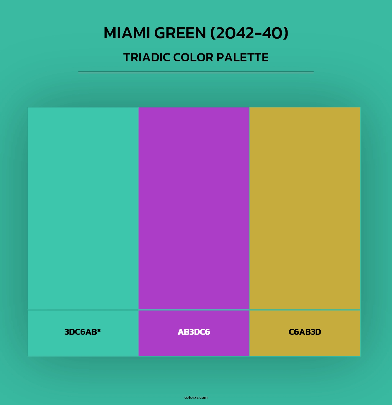 Miami Green (2042-40) - Triadic Color Palette