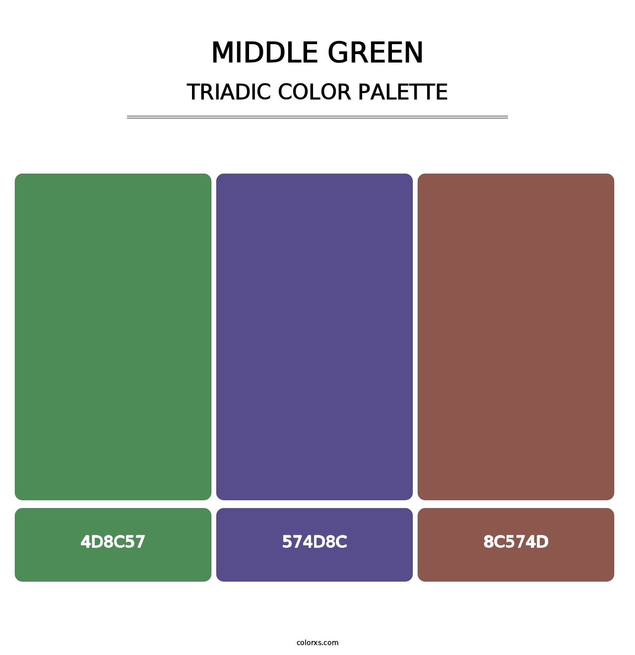 Middle Green - Triadic Color Palette