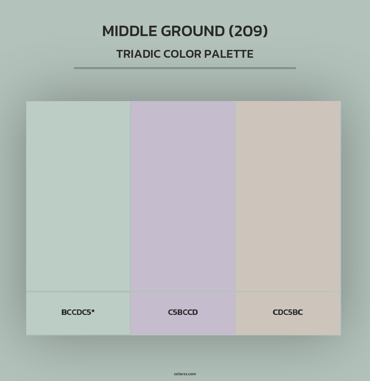 Middle Ground (209) - Triadic Color Palette