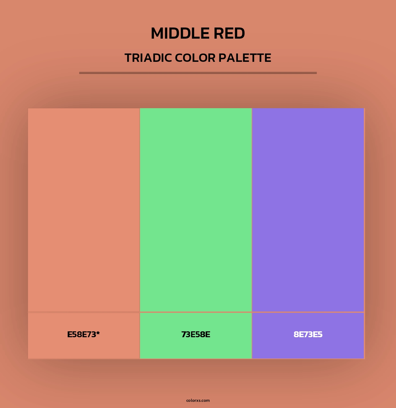 Middle Red - Triadic Color Palette