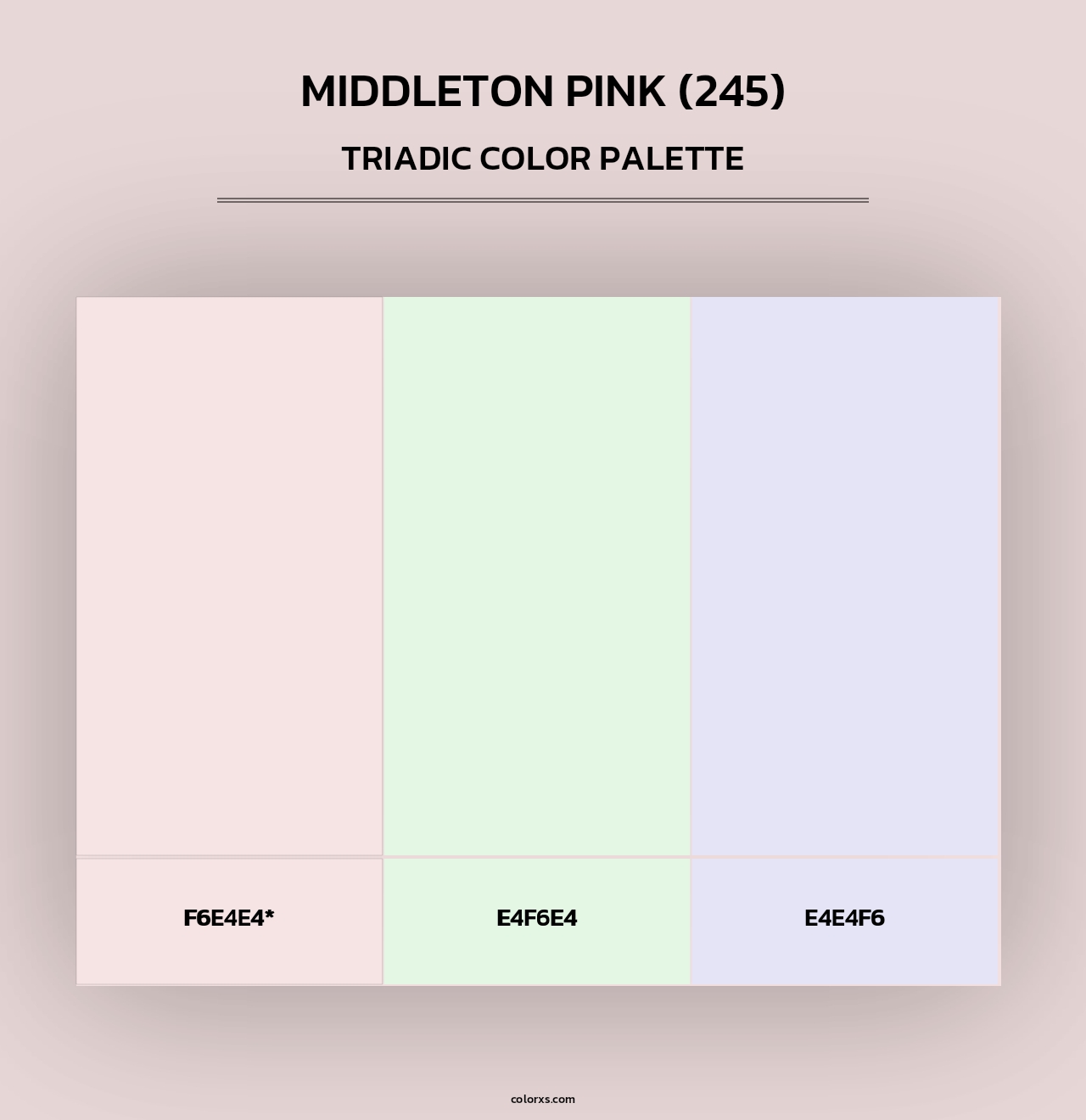 Middleton Pink (245) - Triadic Color Palette