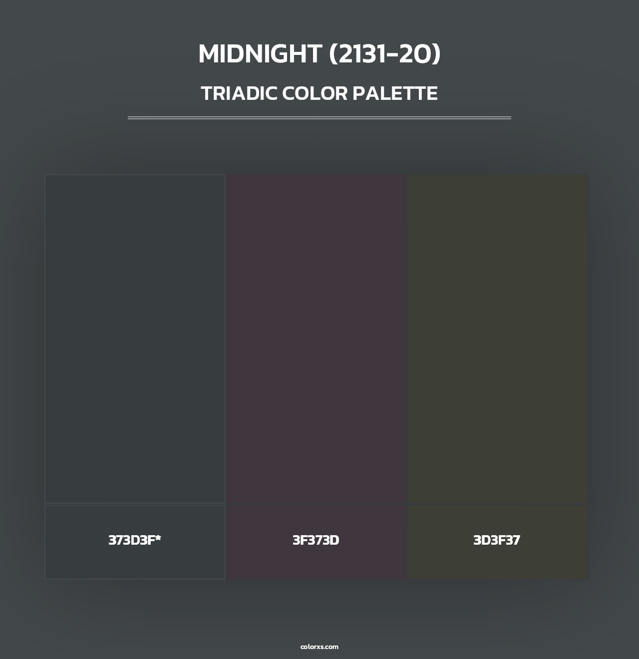 Midnight (2131-20) - Triadic Color Palette