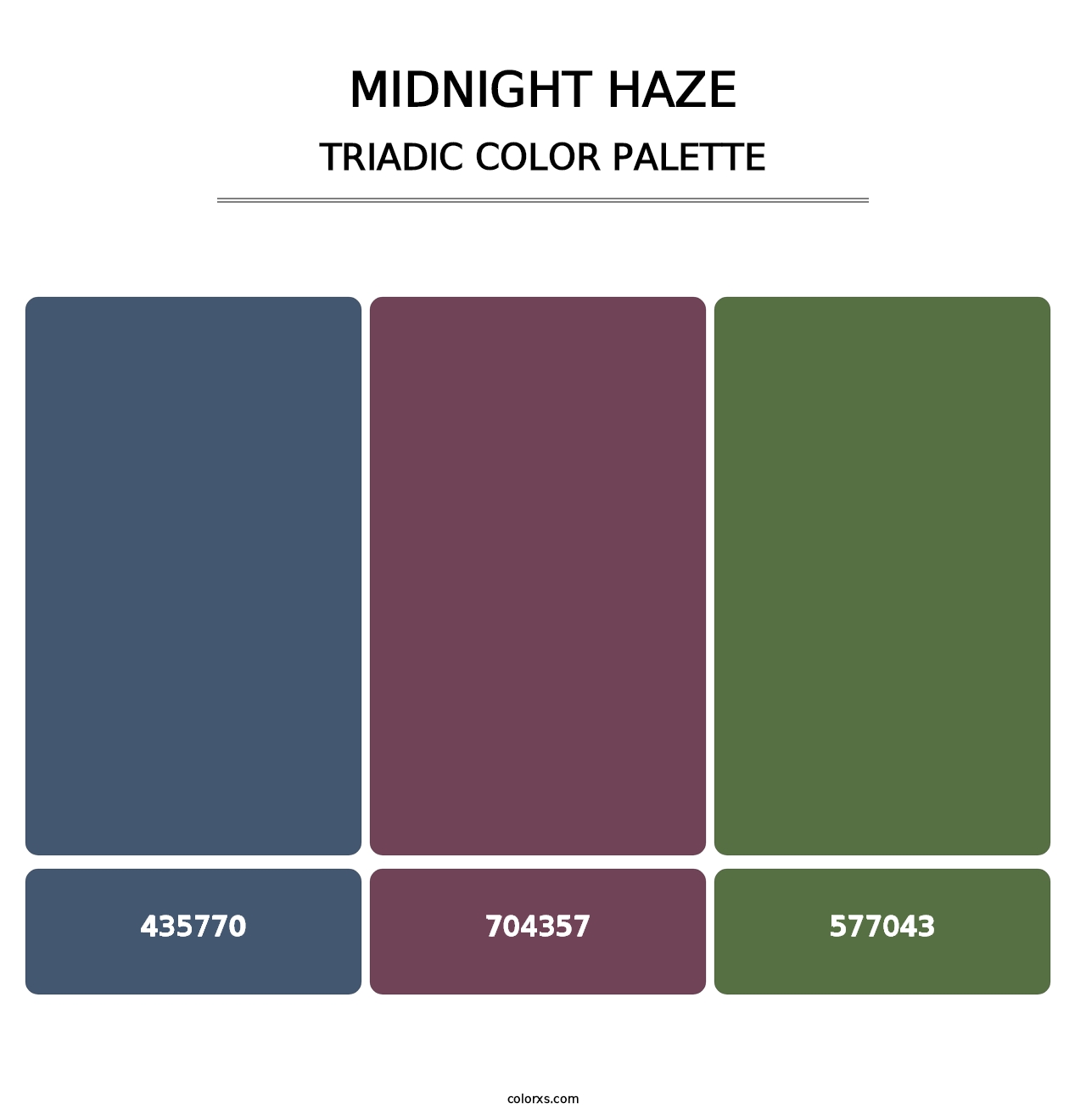 Midnight Haze - Triadic Color Palette