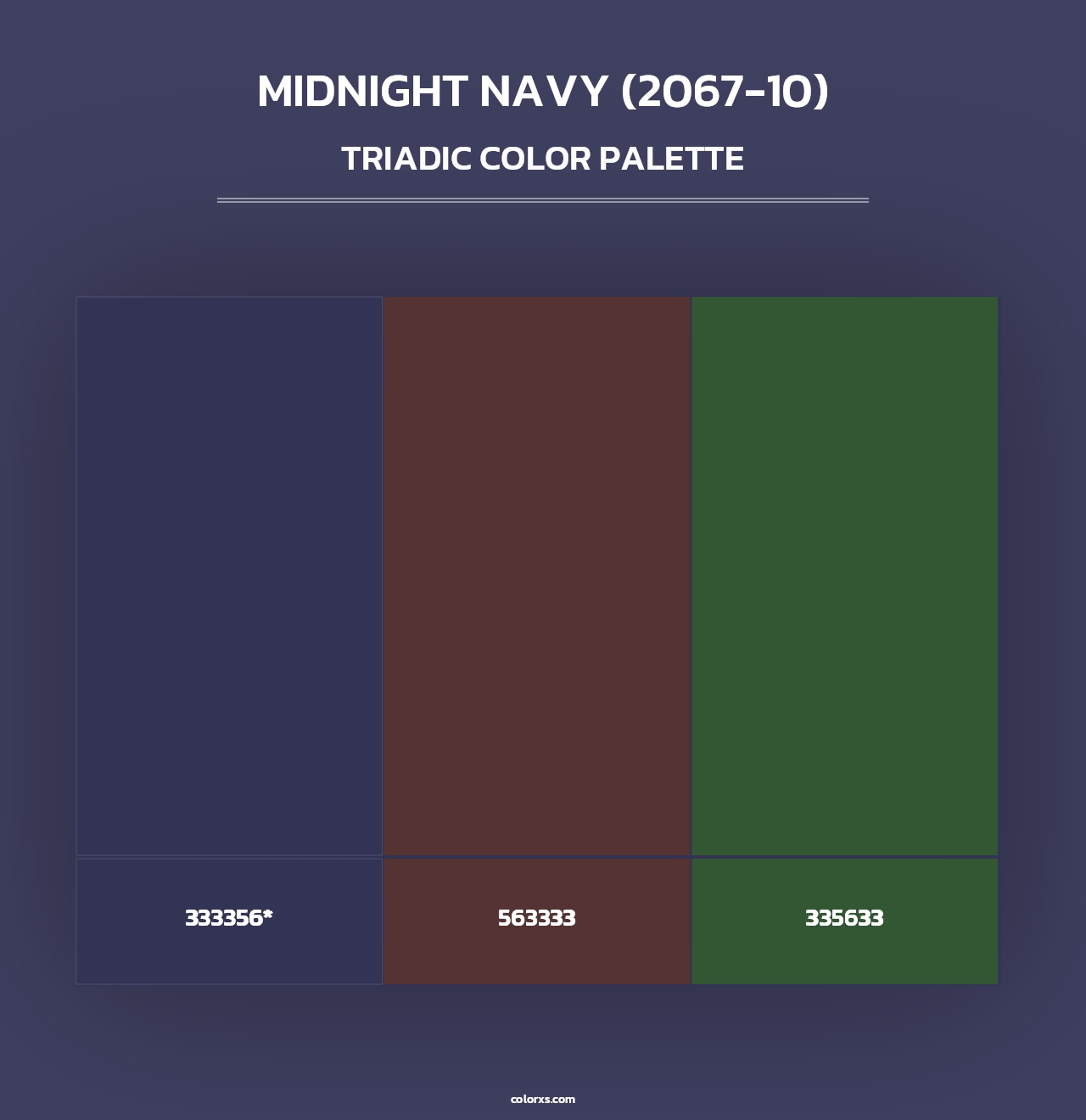 Midnight Navy (2067-10) - Triadic Color Palette