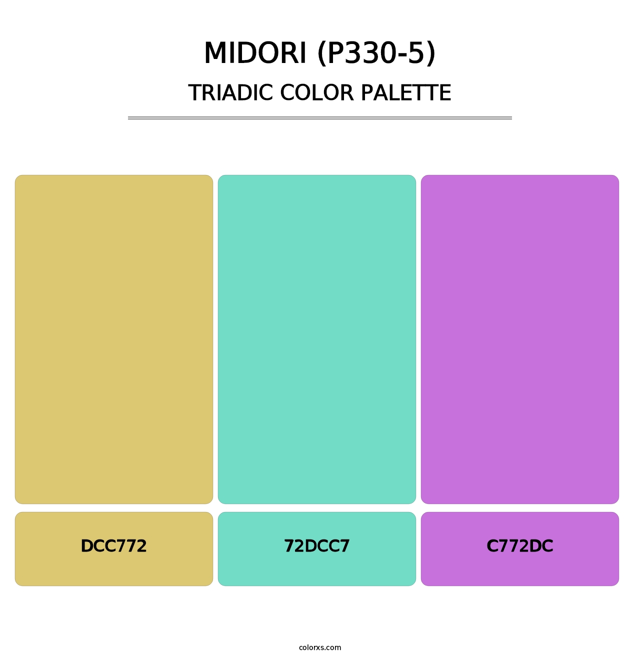 Midori (P330-5) - Triadic Color Palette