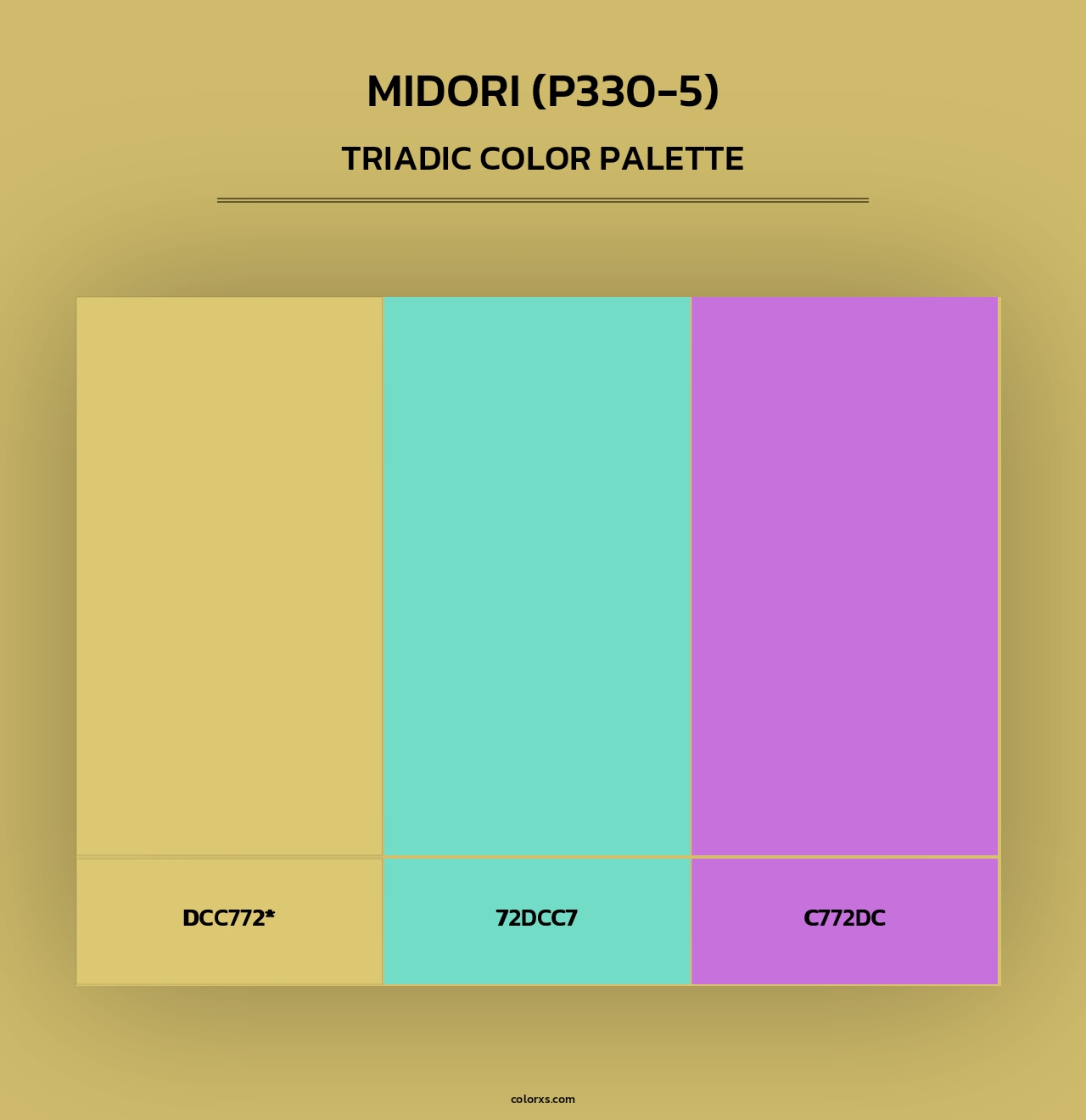 Midori (P330-5) - Triadic Color Palette