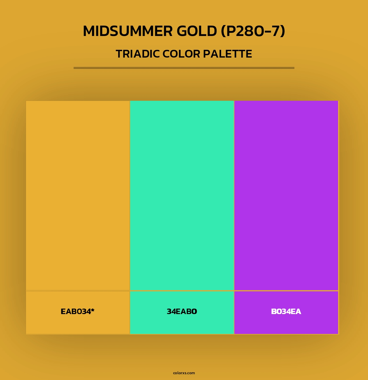 Midsummer Gold (P280-7) - Triadic Color Palette
