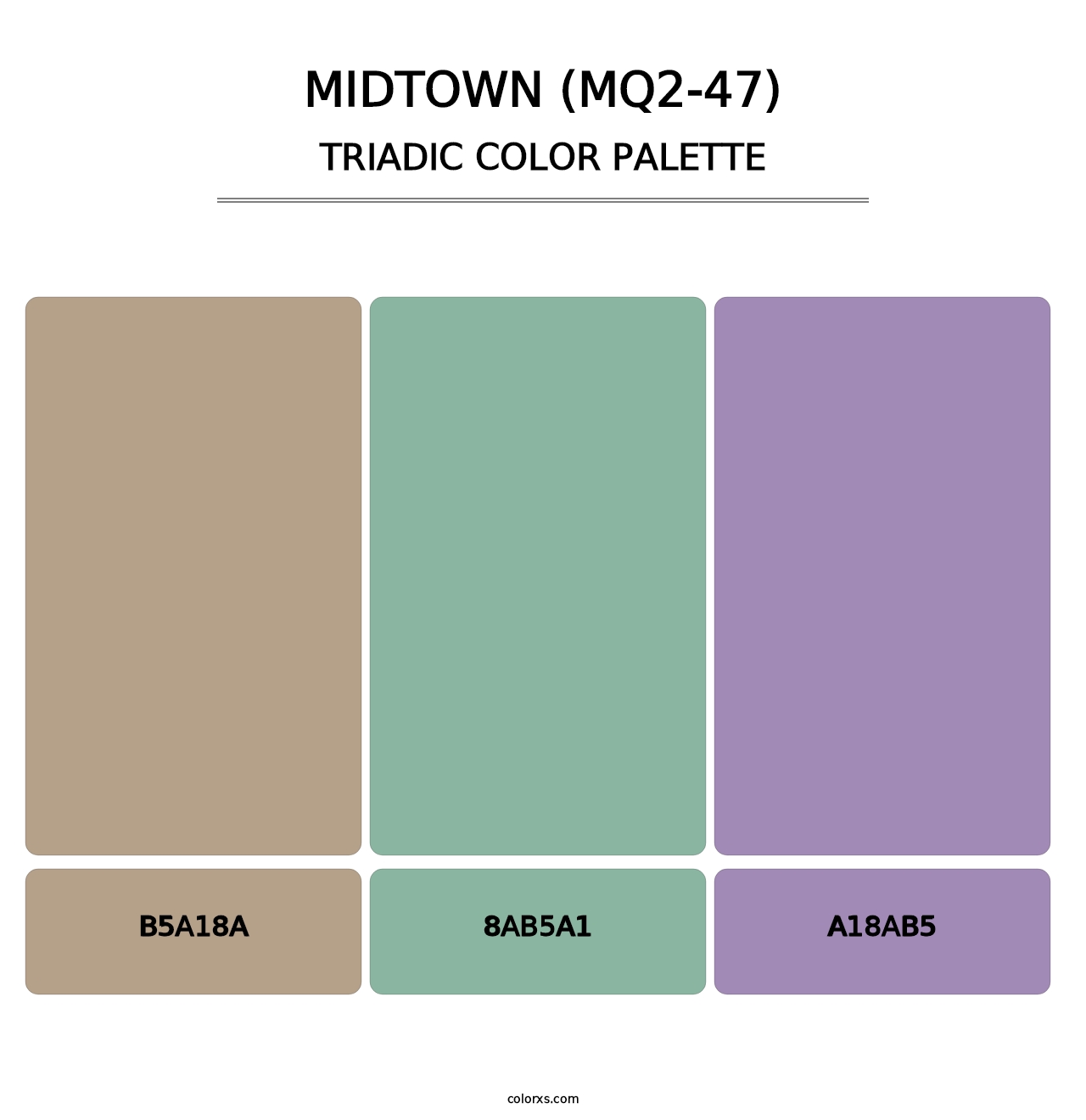 Midtown (MQ2-47) - Triadic Color Palette