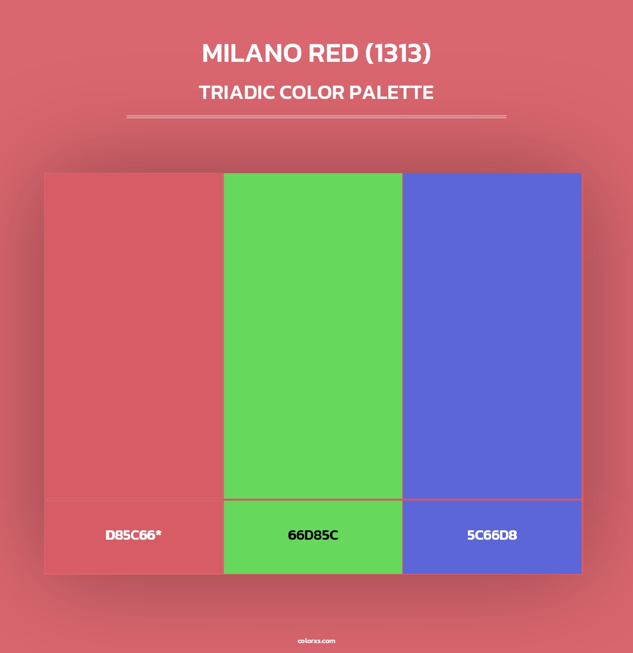 Milano Red (1313) - Triadic Color Palette