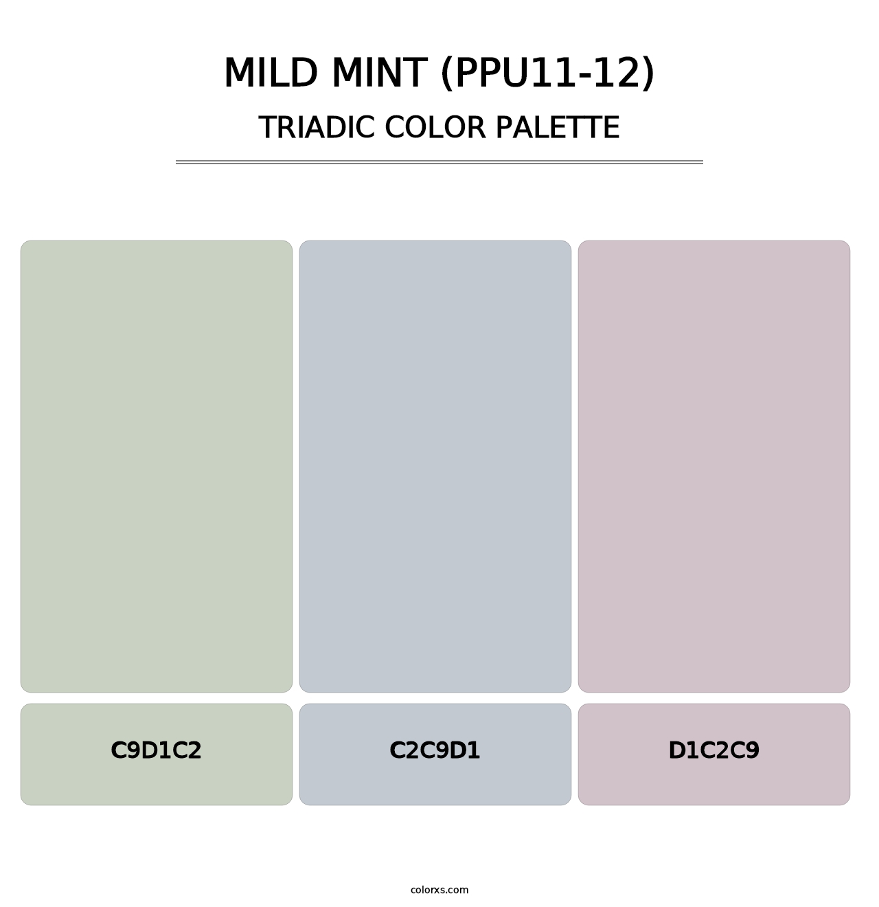 Mild Mint (PPU11-12) - Triadic Color Palette