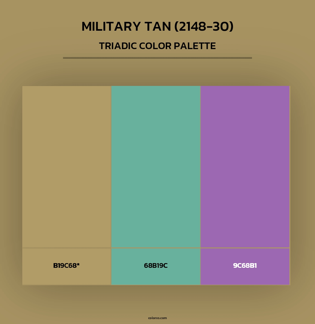 Military Tan (2148-30) - Triadic Color Palette