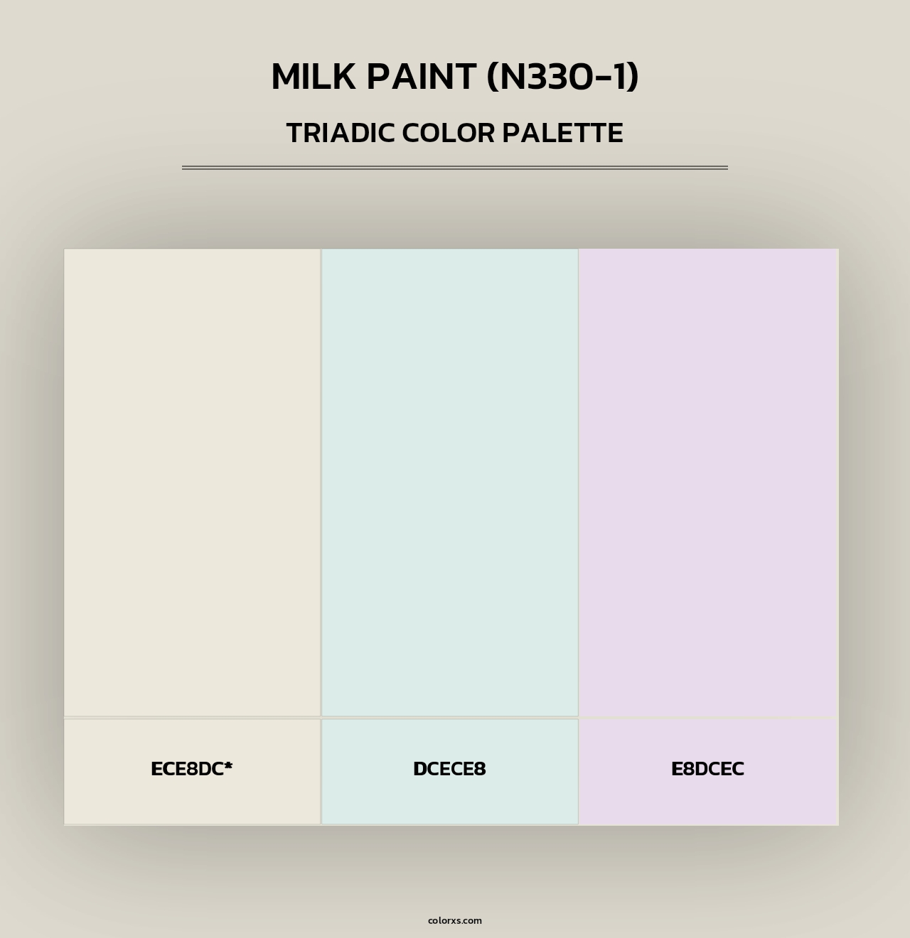 Milk Paint (N330-1) - Triadic Color Palette