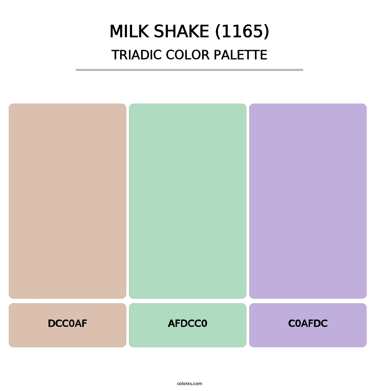 Milk Shake (1165) - Triadic Color Palette