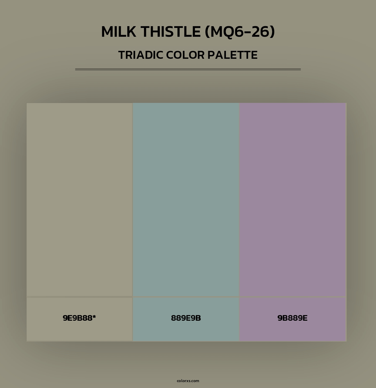 Milk Thistle (MQ6-26) - Triadic Color Palette