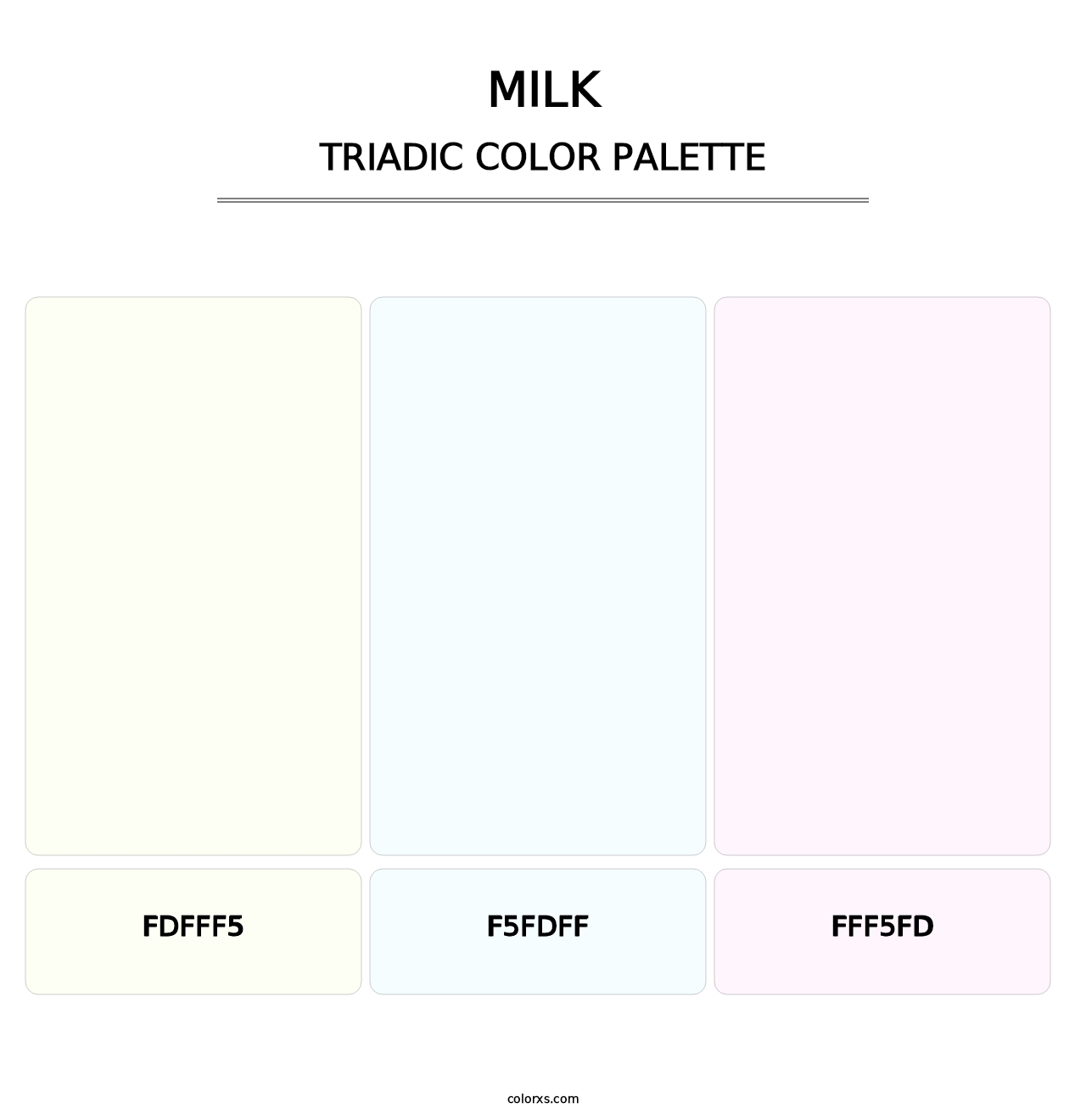 Milk - Triadic Color Palette