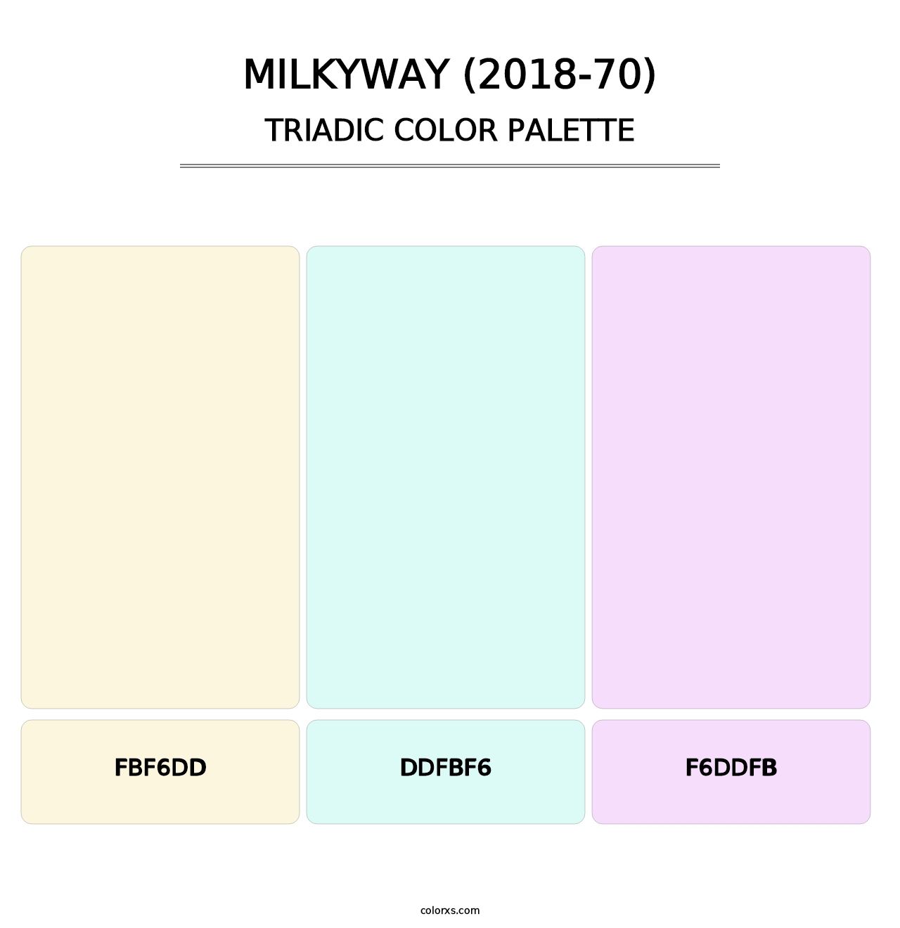 Milkyway (2018-70) - Triadic Color Palette