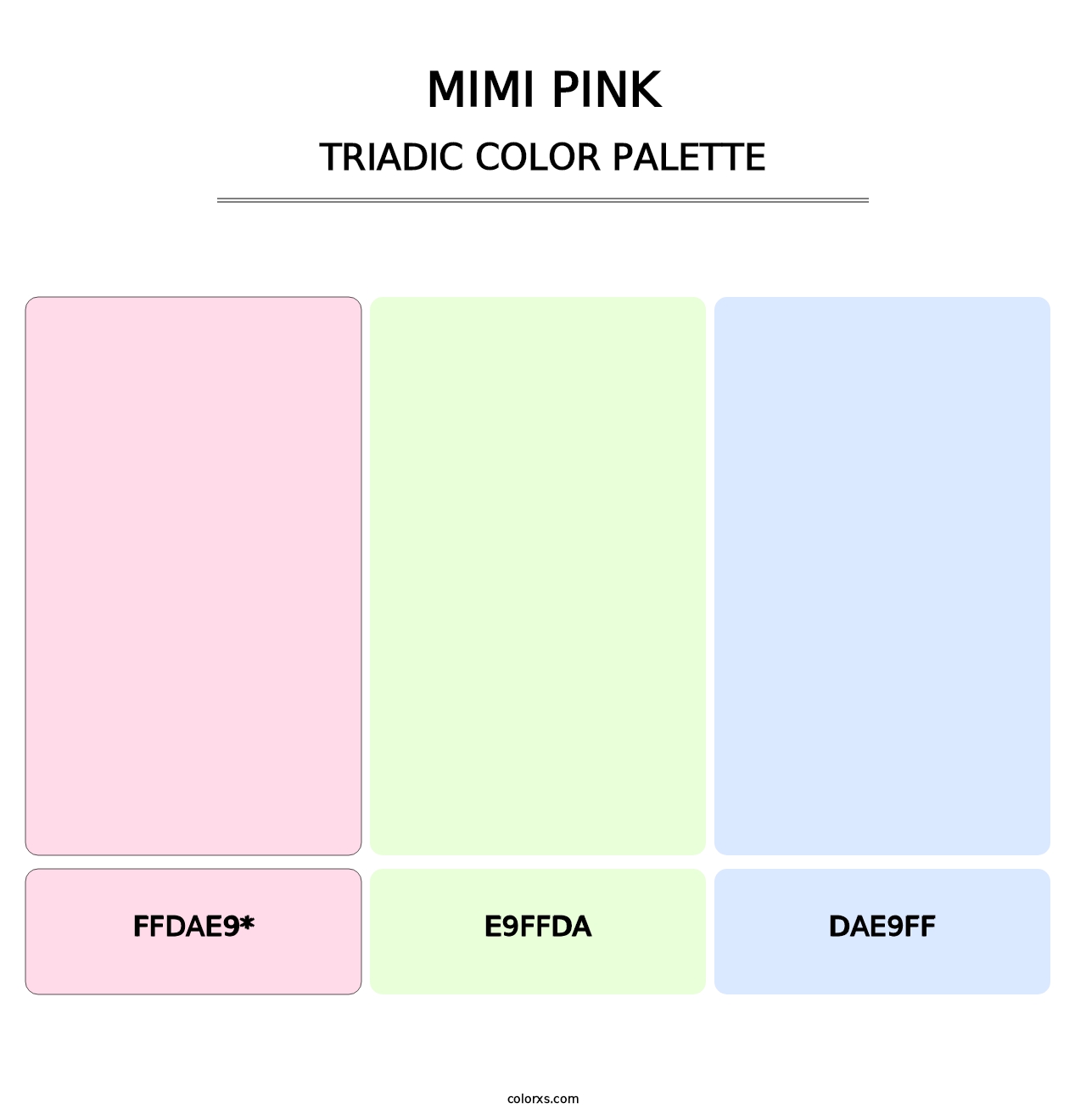 Mimi Pink - Triadic Color Palette
