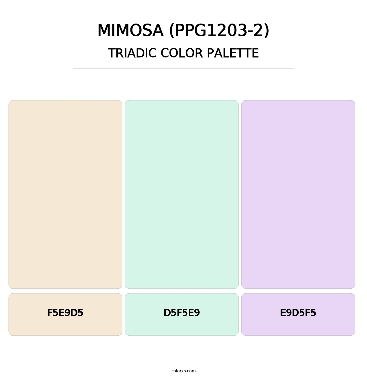 Mimosa (PPG1203-2) - Triadic Color Palette