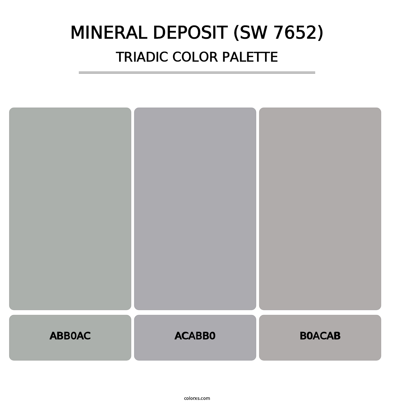 Mineral Deposit (SW 7652) - Triadic Color Palette