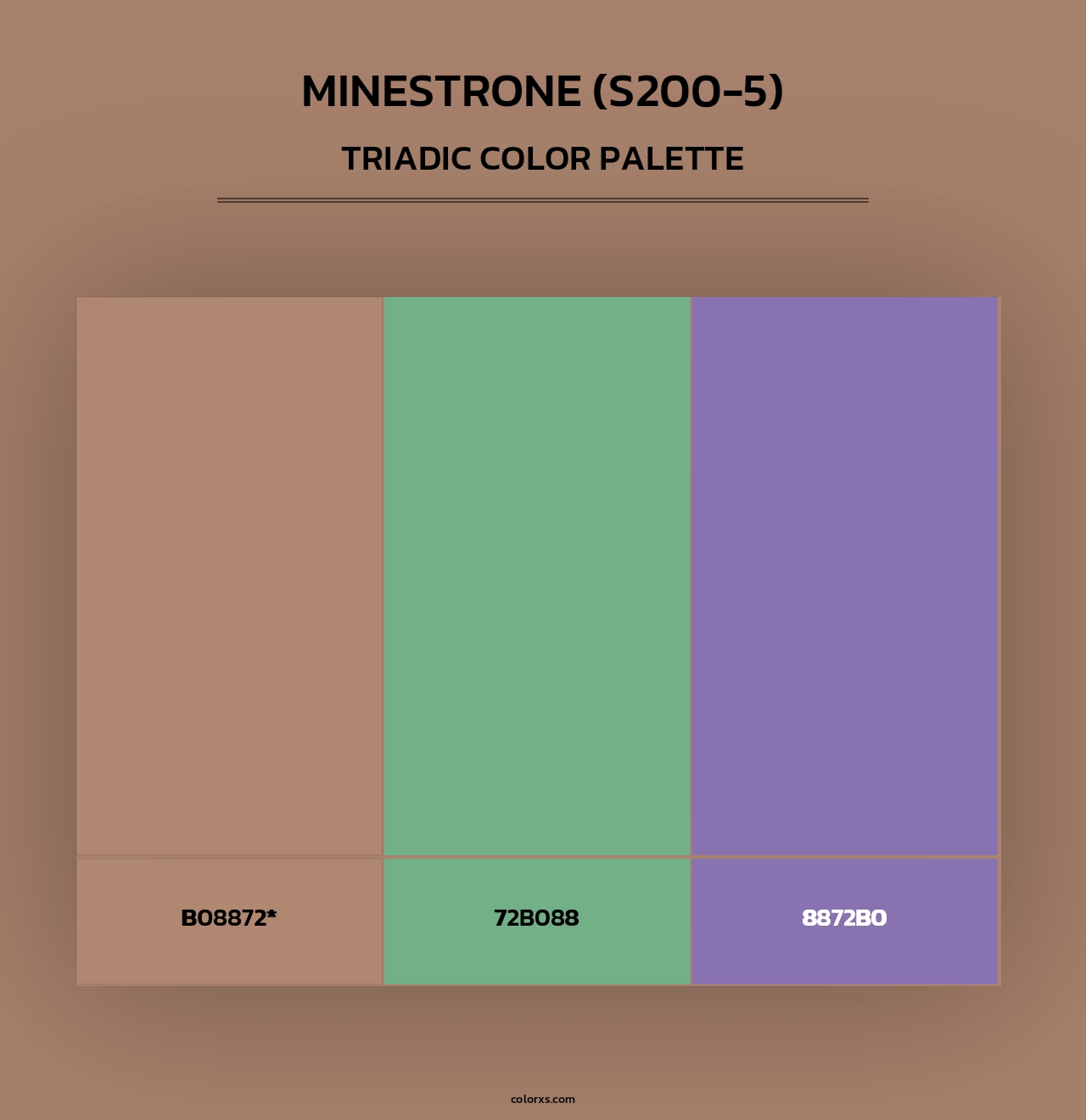 Minestrone (S200-5) - Triadic Color Palette