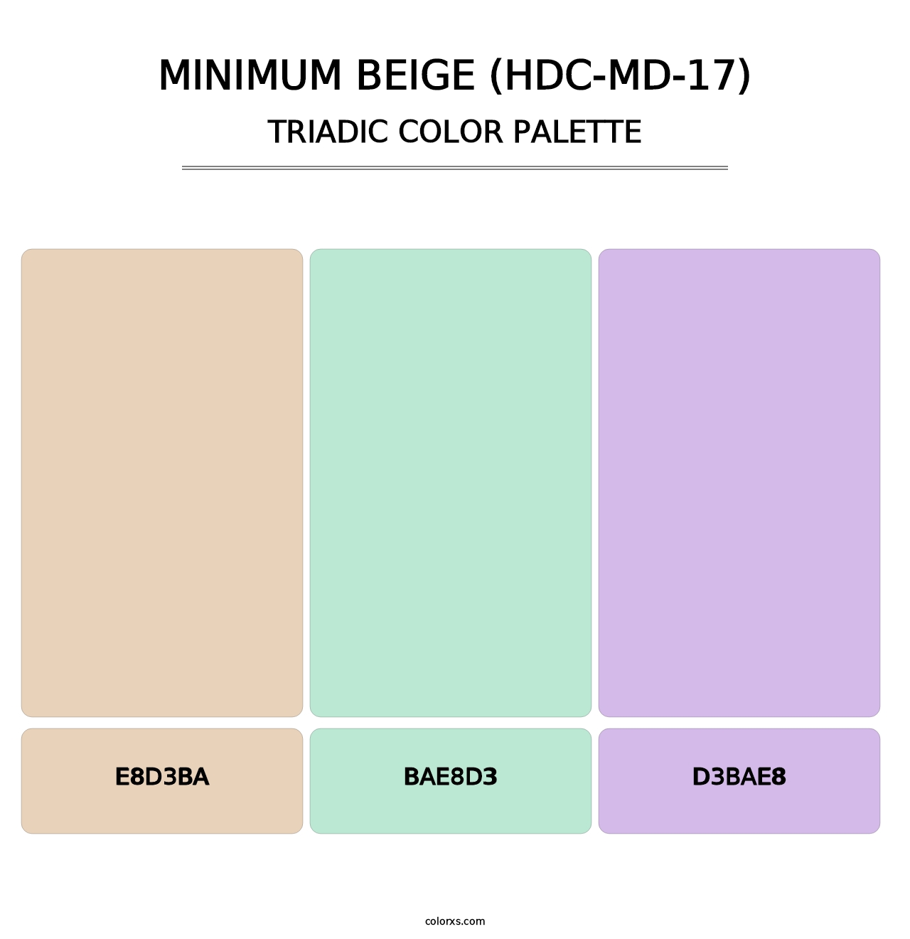 Minimum Beige (HDC-MD-17) - Triadic Color Palette