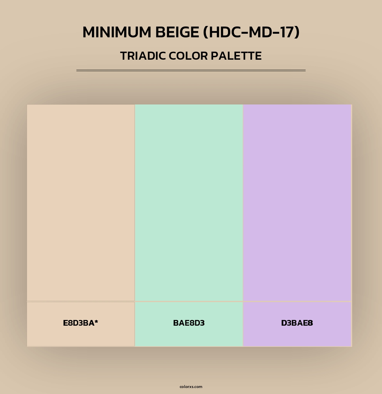 Minimum Beige (HDC-MD-17) - Triadic Color Palette