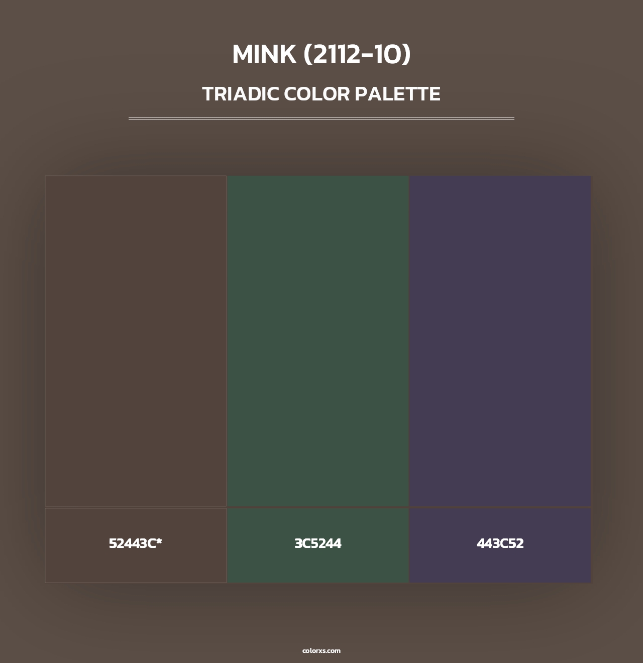 Mink (2112-10) - Triadic Color Palette