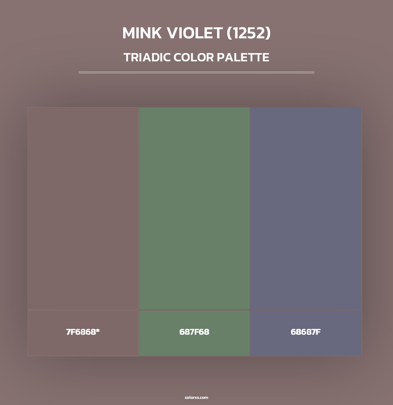 Mink Violet (1252) - Triadic Color Palette
