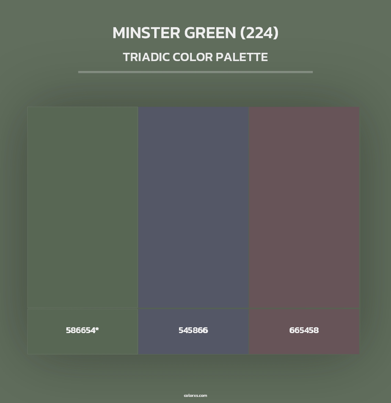 Minster Green (224) - Triadic Color Palette