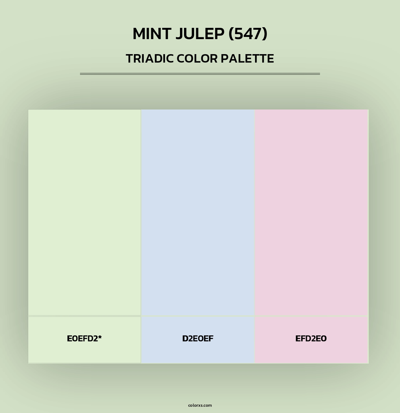 Mint Julep (547) - Triadic Color Palette