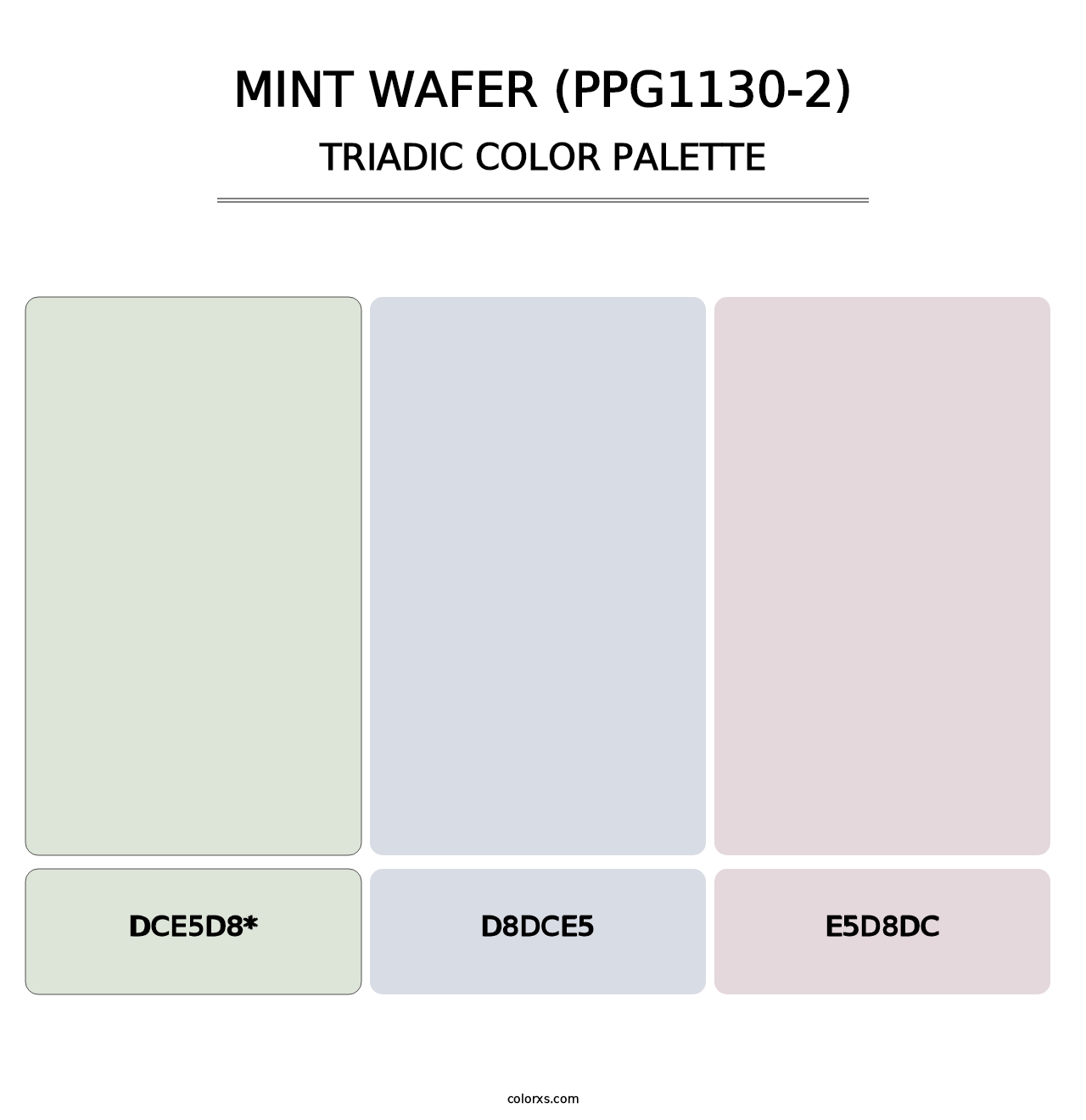 Mint Wafer (PPG1130-2) - Triadic Color Palette