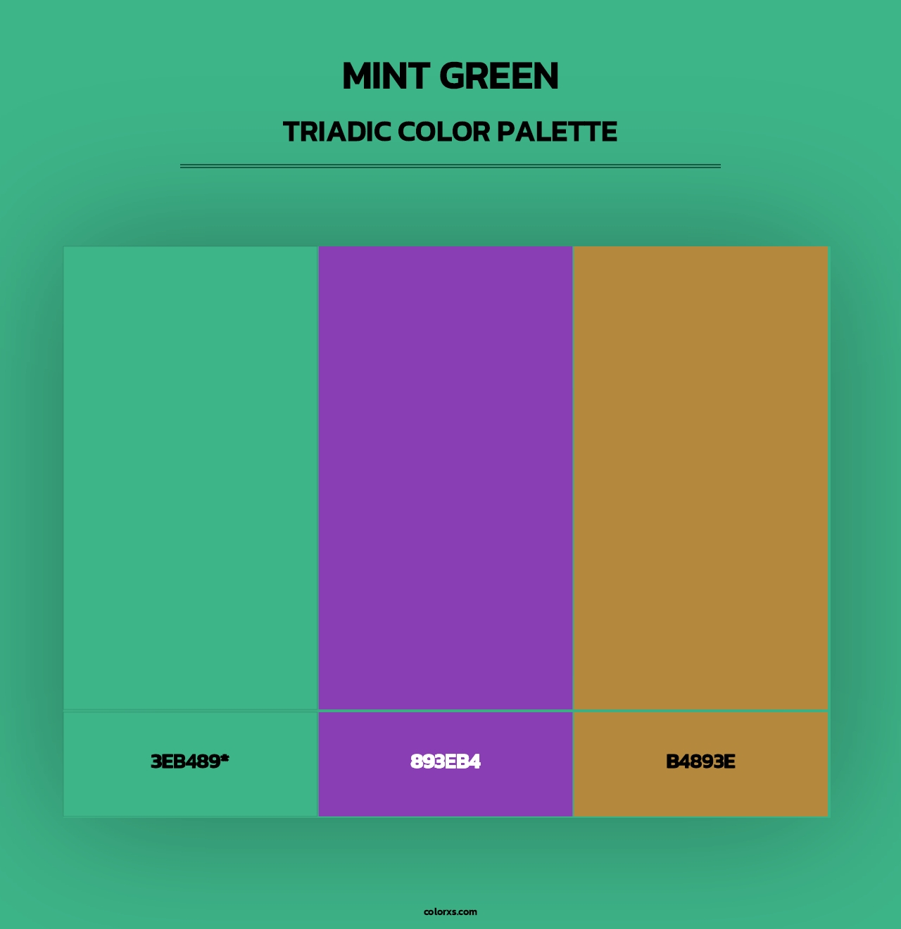 Mint Green - Triadic Color Palette