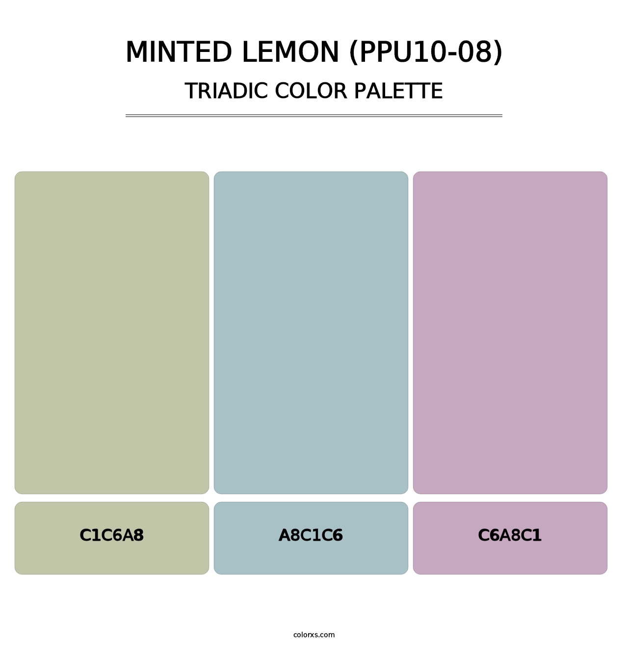 Minted Lemon (PPU10-08) - Triadic Color Palette