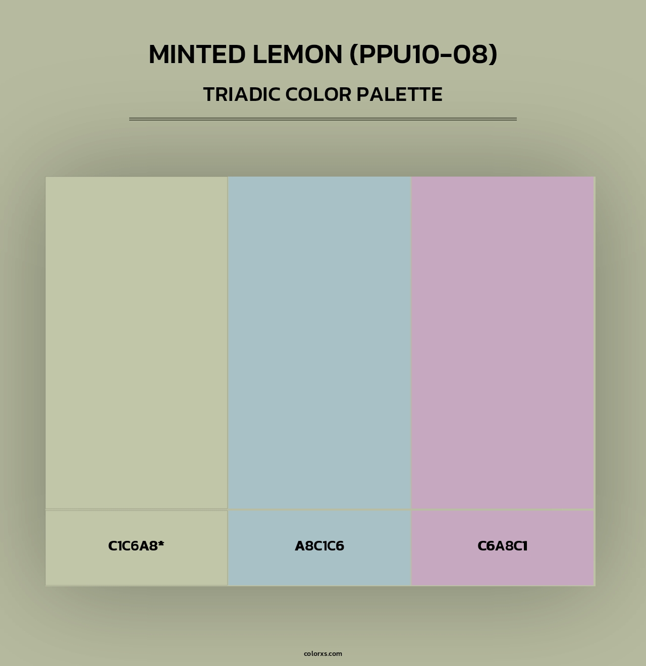 Minted Lemon (PPU10-08) - Triadic Color Palette