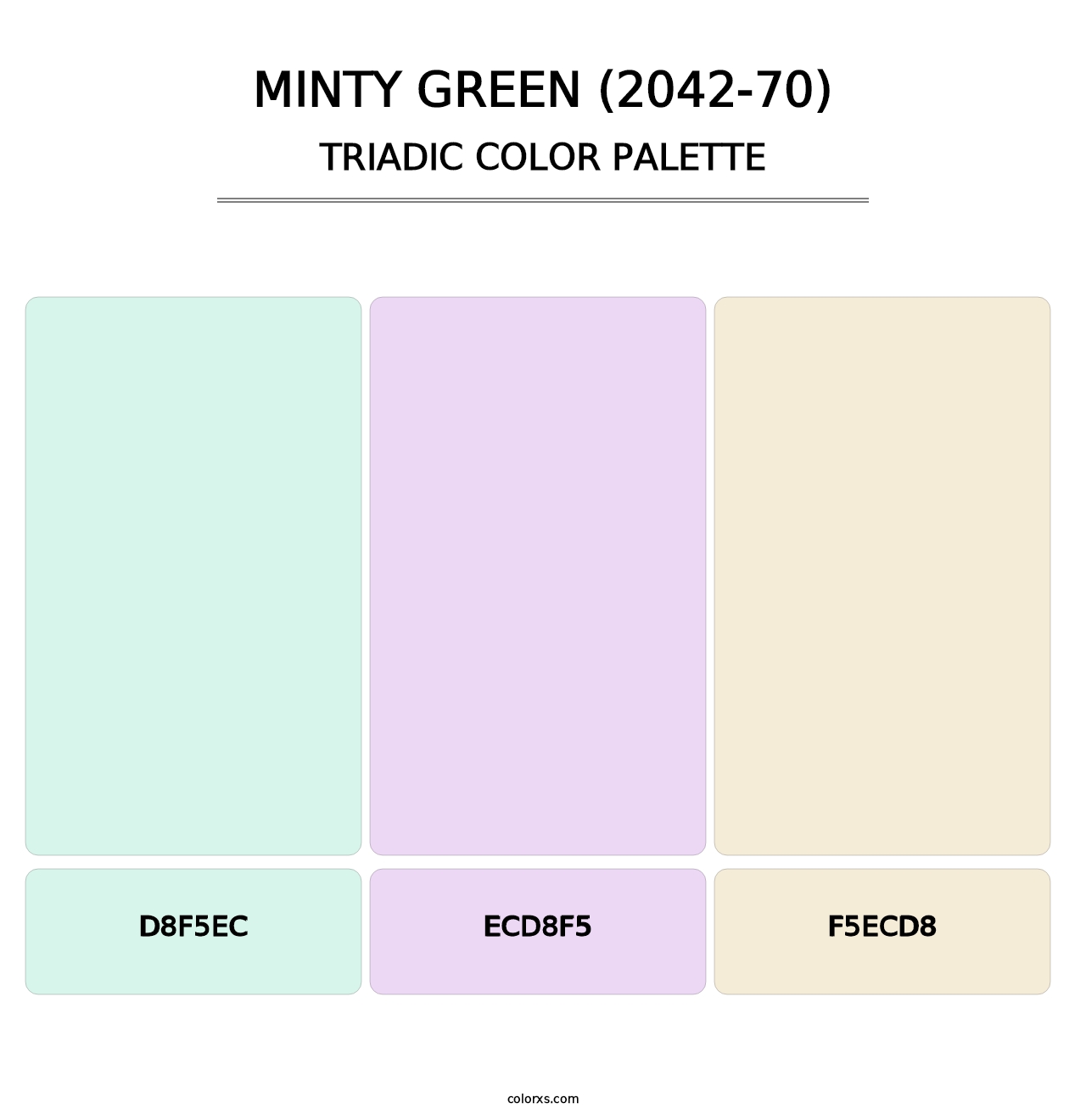 Minty Green (2042-70) - Triadic Color Palette