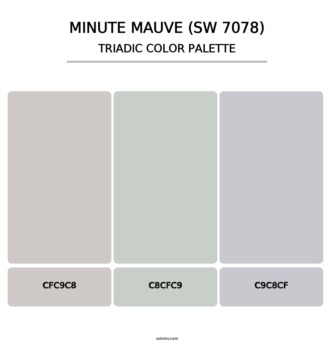 Minute Mauve (SW 7078) - Triadic Color Palette