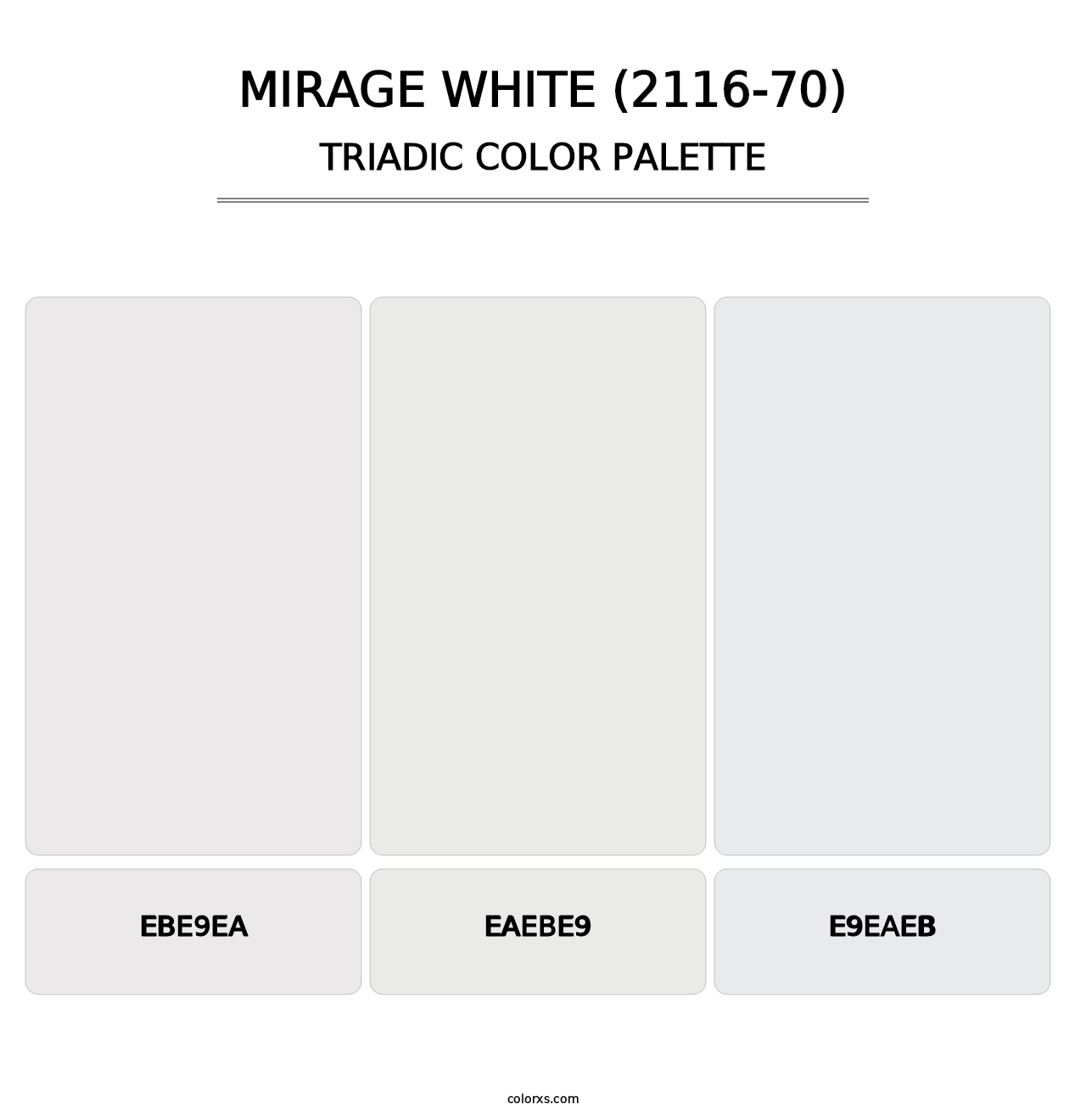 Mirage White (2116-70) - Triadic Color Palette