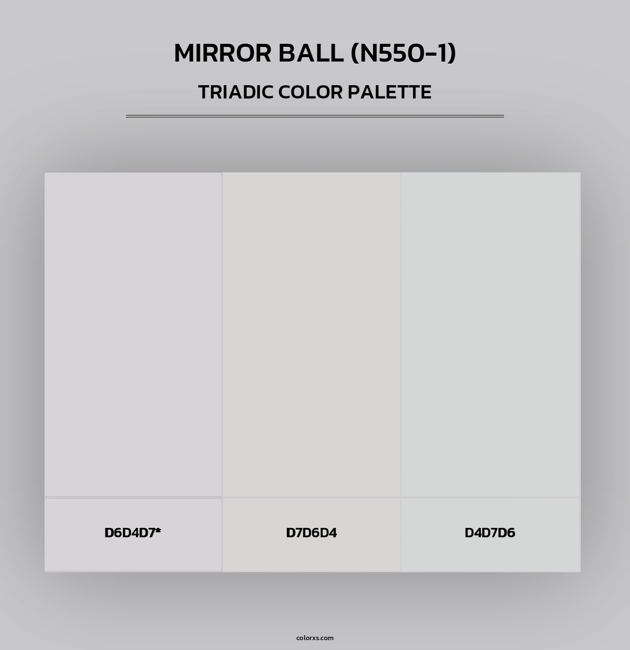 Mirror Ball (N550-1) - Triadic Color Palette